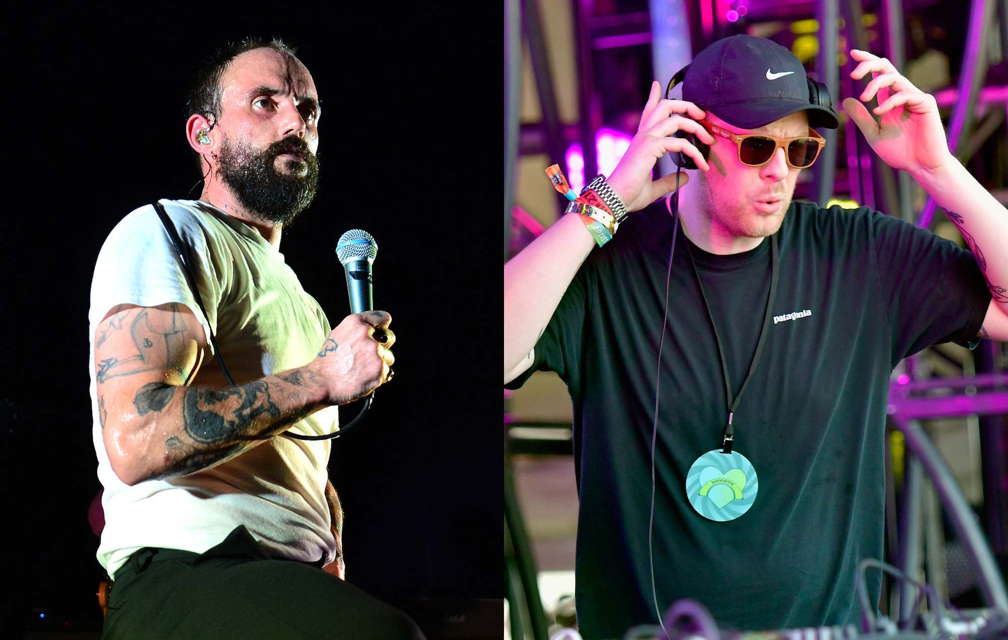 Joe Talbot of IDLES (Jim Dyson/Getty Images) + Kenny Beats (FilmMagic/FilmMagic for Bonnaroo Arts And Music Festival)