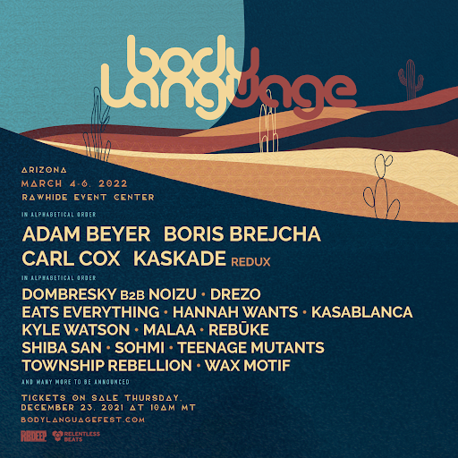 Arizona calls in Carl Cox, Kaskade, Boris Brejcha, and more for new house festival, Body LanguageBody Language