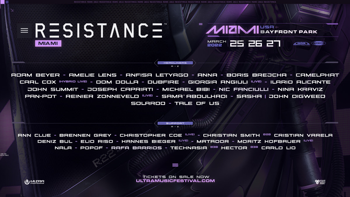 Carl Cox, John Summit, Boris Brejcha, Nina Kraviz, and more shine on Ultra’s star-studded RESISTANCE lineupResistance 2022 Tw Post V3