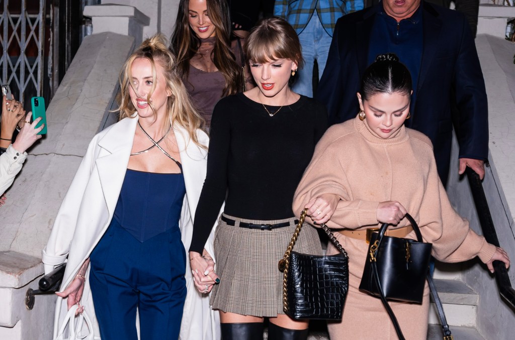 taylor-swift-has-girls’-night-out-with-selena-gomez,-gigi-hadid,-sophie-turner-&-brittany-mahomes: photos