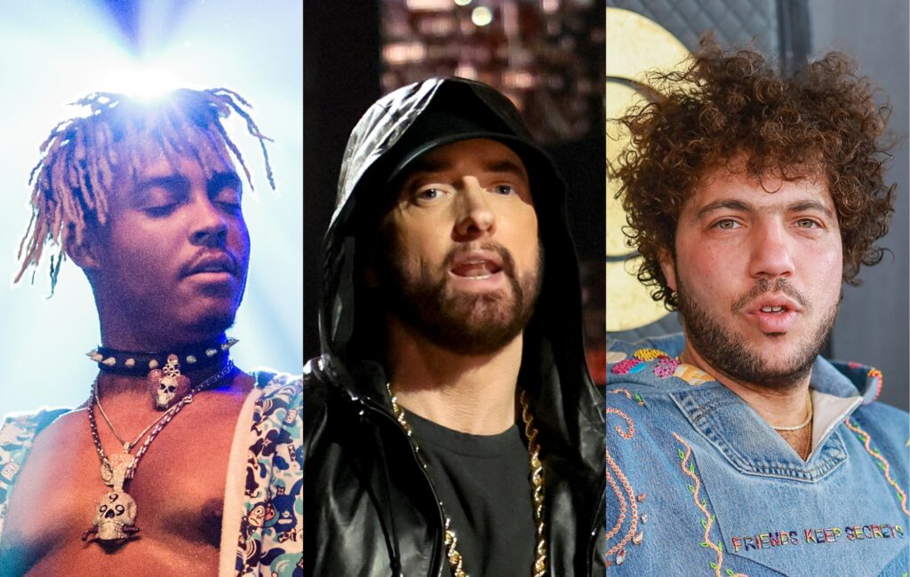 listen-to-juice-wrld,-eminem-and-benny-blanco’s-haunting-ode-to-addiction-‘lace-it’