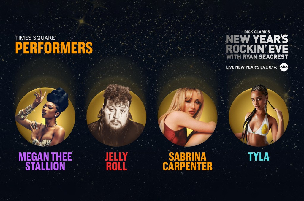 megan-thee-stallion,-jelly-roll,-sabrina-carpenter-&-tyla-to-perform-for-‘new-year’s-rockin’-eve’-in nyc