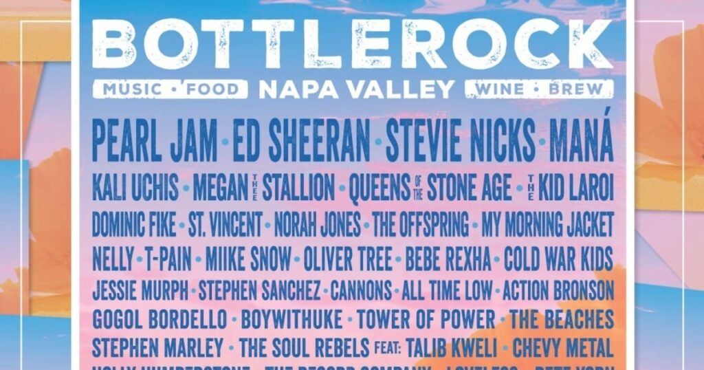 bottlerock-napa-reveals-2024-artist-lineup:-pearl-jam,-stevie-nicks-and-more