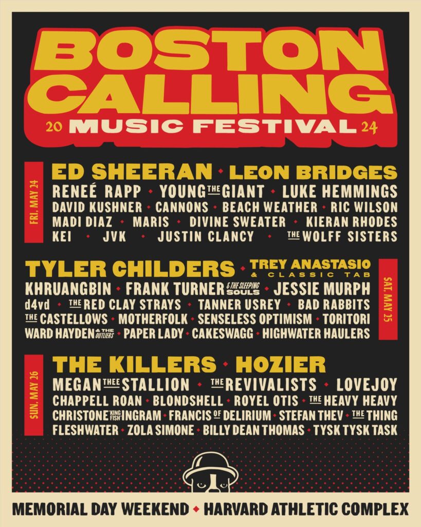 boston-calling-2024-unveils-lineup:-ed-sheeran,-the-killers,-and-tyler-childers-as-headliners