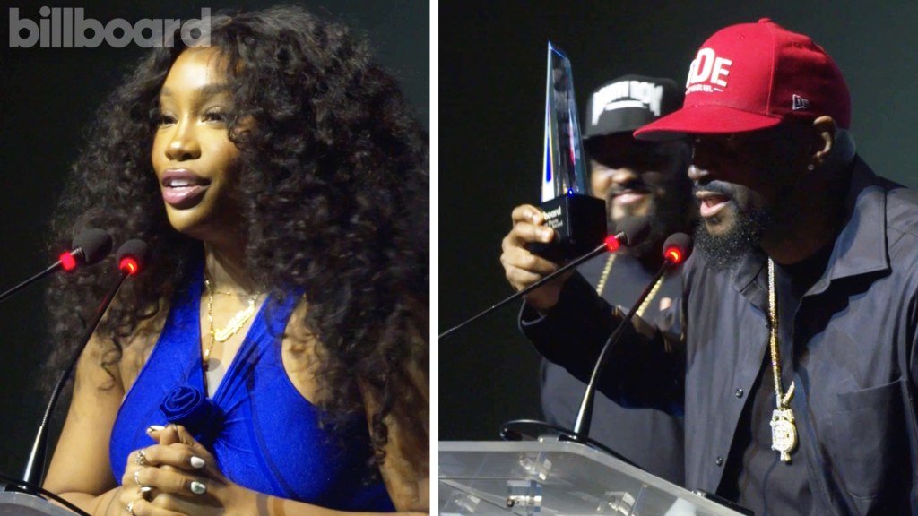 sza-presents-top-dawg-&-punch-with-the-clive-davis-visionary-award-|-billboard-power-100-party 2024