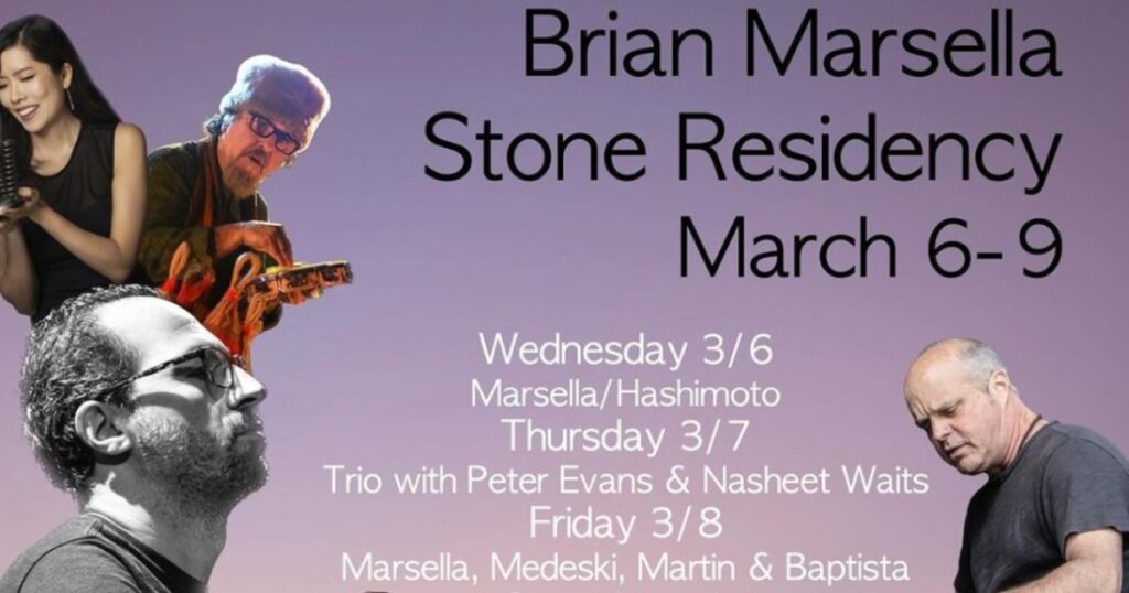 brian-marsella-drops-stone-residency-schedule,-featuring-john-medeski,-billy-martin,-cyro-baptista-and-more