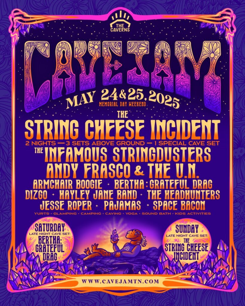 cavejam-outlines-2025-artist-lineup:-the-string-cheese-incident,-the-infamous-stringdusters,-andy-frasco-and-more