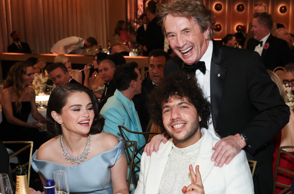 watch-selena-gomez-show-off-her-engagement-ring-to-co-star-martin-short-at-2025-golden globes