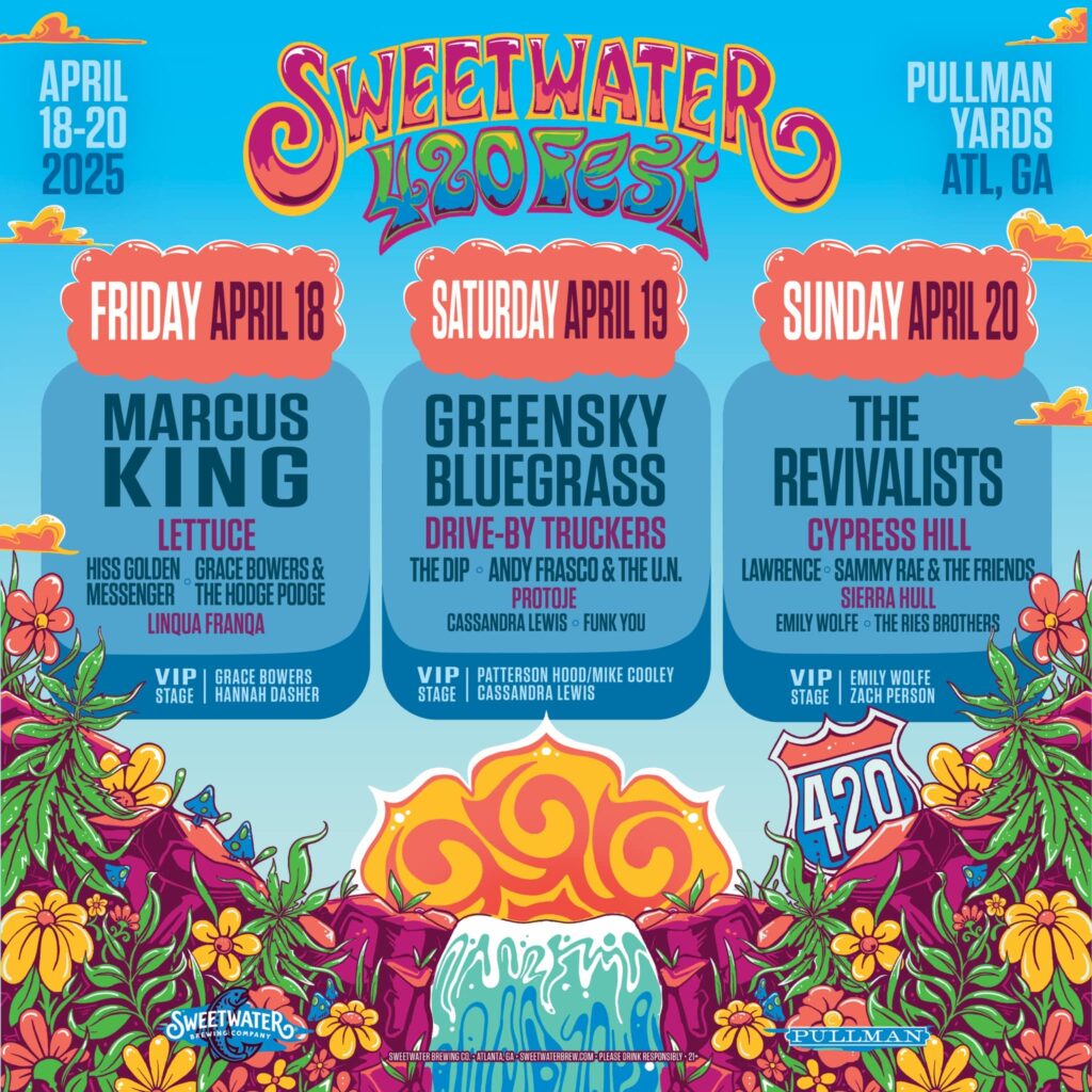 sweetwater-420-fest-shares-daily-lineups-for-20th-anniversary-event,-featuring-marcus-king,-greensky-bluegrass,-the-revivalists-and-more