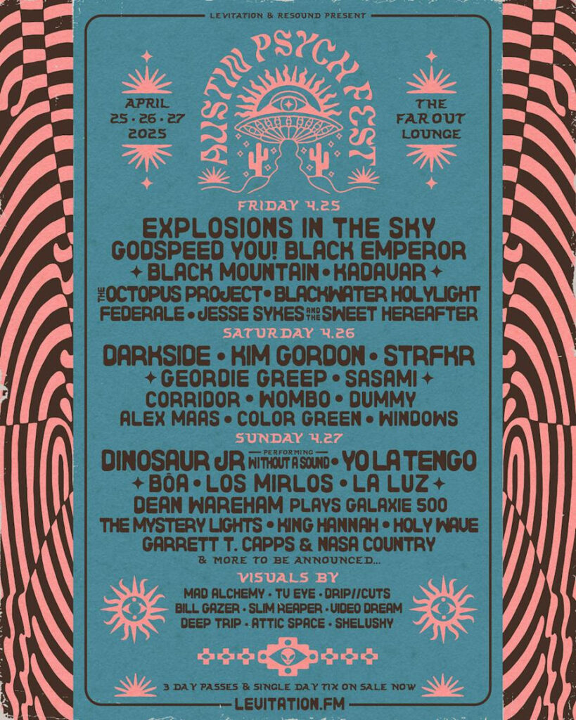 austin-psych-fest-unveils-2025-artist-lineup:-dinosaur-jr.,-yo-la-tengo,-kim-gordon,-darkside,-godspeed-you!-black-emperor-and-more